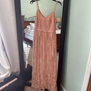 Altar'd State Pink Lace Dress